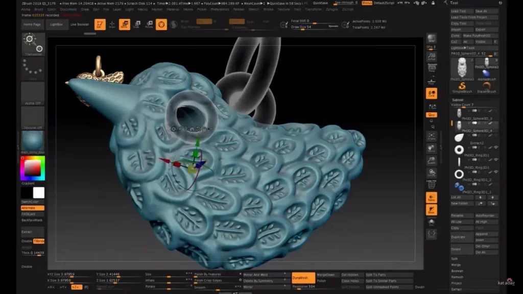 ZBrush, a winning interface between mesh modeling and freeform sculpting.