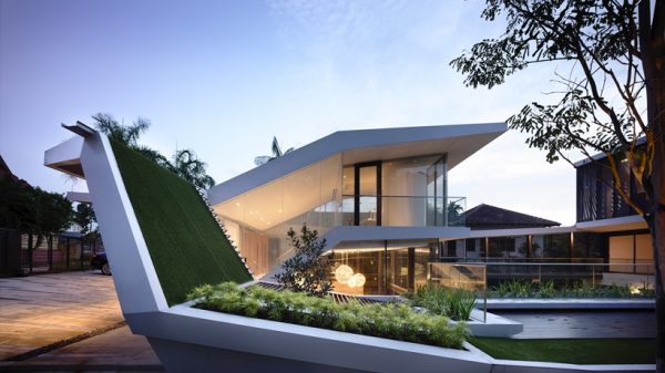 Futuristic Dream Mansion in Singapore by A-DLAB